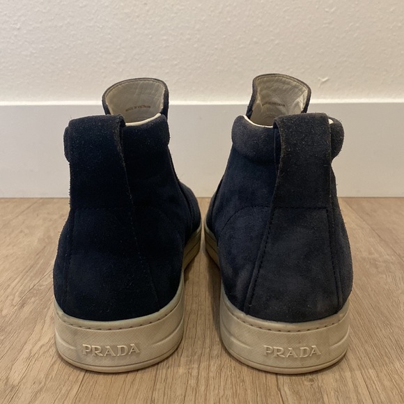 Prada High Top Suede Slip On Sneakers - Picture 5 of 8